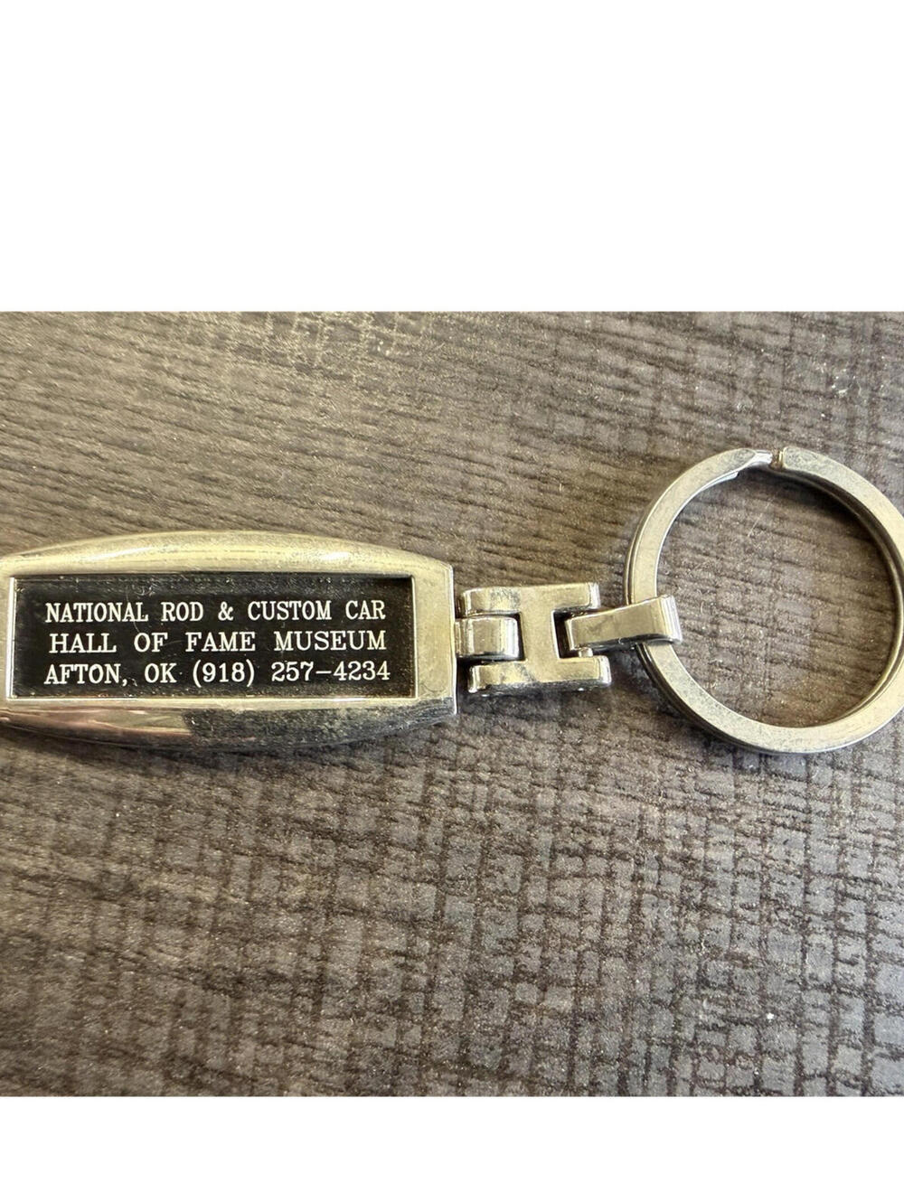 Vintage National Rod Custom Car Hall of Fame Museum Keychain Afton OK